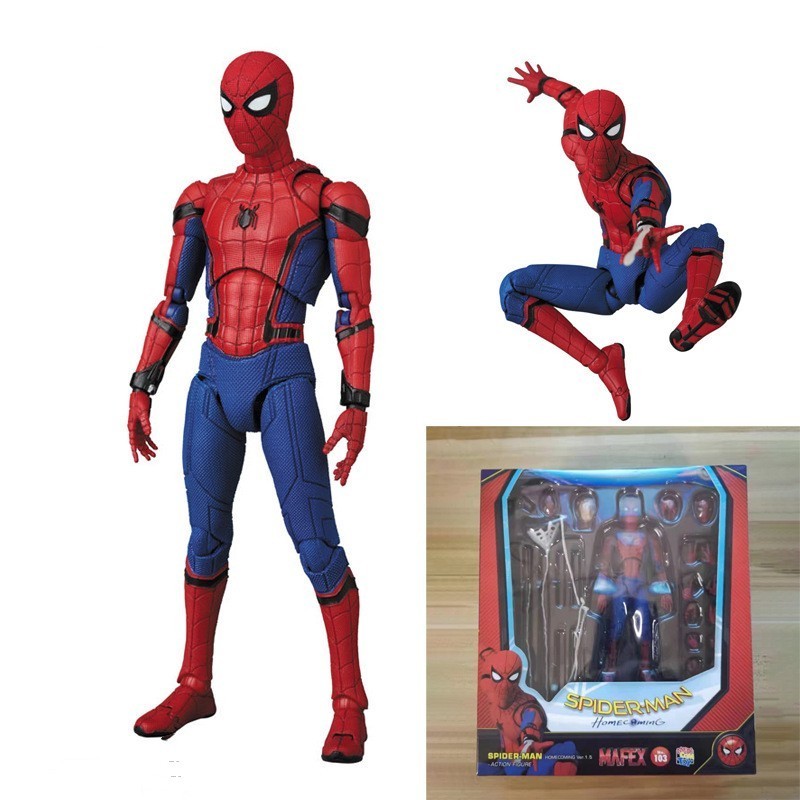 Hot sale Spiderman Action Figures Movie Hero Series Spiderman Figures Toys Spider-Man upgrade suit 3D PVC Toys