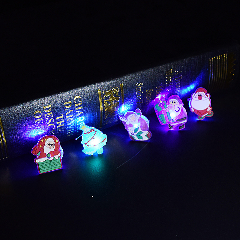 Halloween glow rings LED flash soft glue Christmas finger lights small toys for children