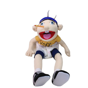 Hot Selling Funny Human Jeffy & Feebee Boy Girl Hand Puppet Kids Interactive Plush Gift Jeff  Puppet Toy