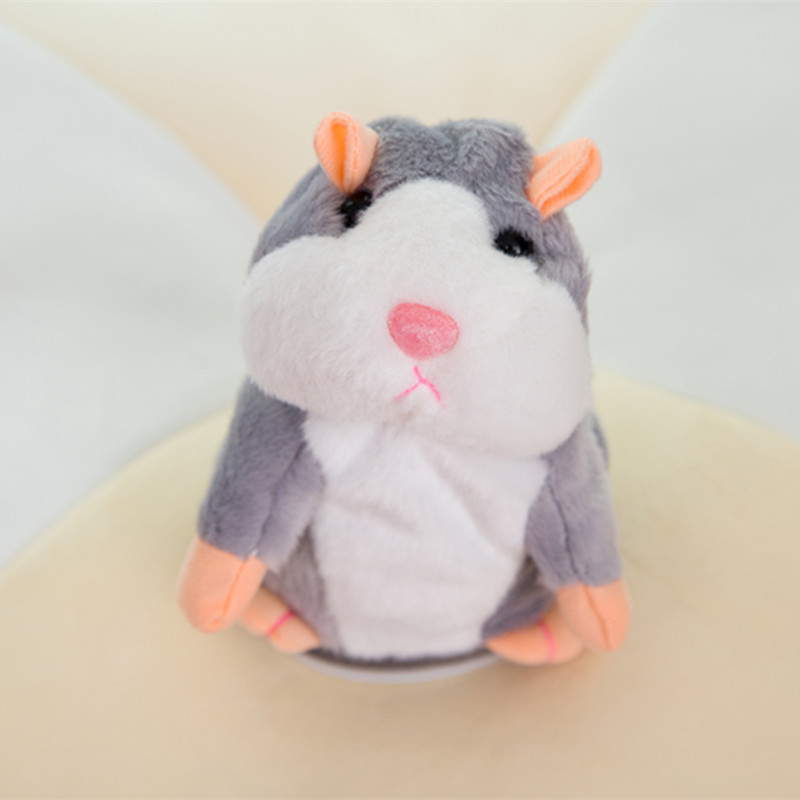 QY Spot wholesale custom Lovely Mimicry Pet Plush Toy Repeats What You Say Talking Hamster For Kids