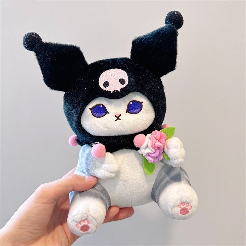 Japanese cute Kuromi melody Yugui dog  Shark cat  doll pendant cartoon Cinnamoroll backpack hanging ornaments