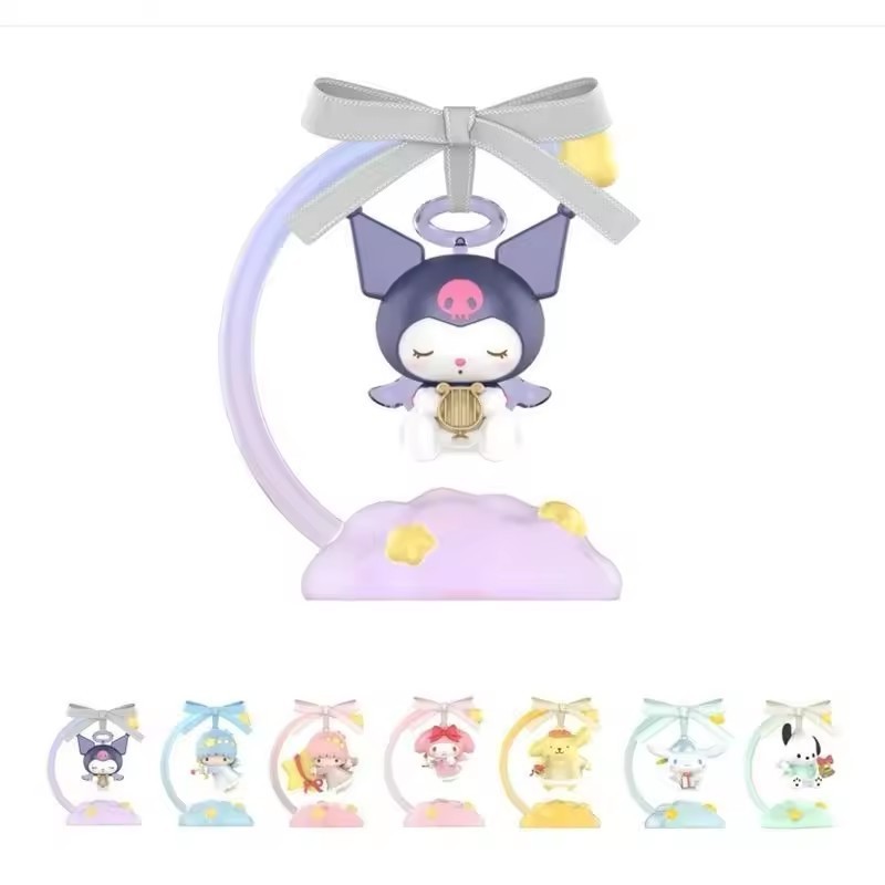 Kuromi Star wish Angel blind box decoration Cute Melody tabletop handoffice pvc toy small night light gift