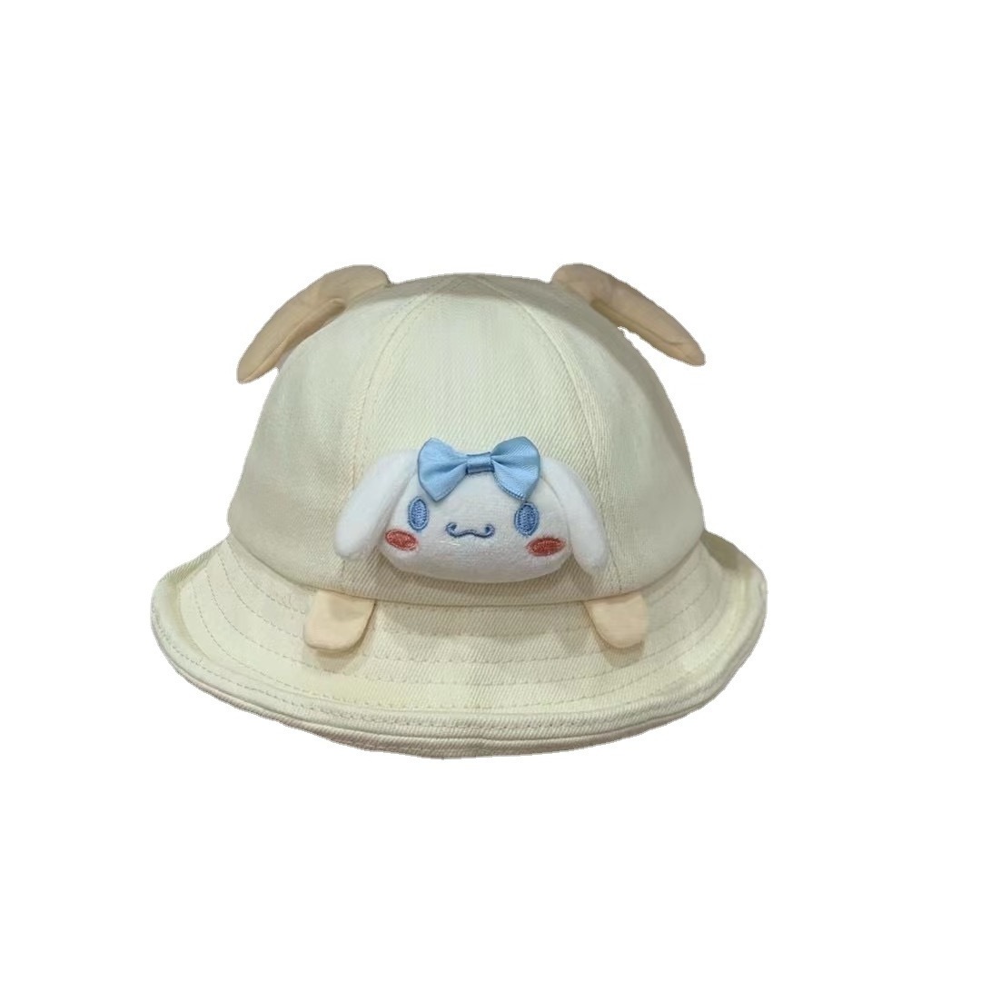 Newstar Cartoon cute Kuromi bucket hat sweet melody sun hat Children's cartoon cute Kuromi basin hat Sunhats for boys and girls