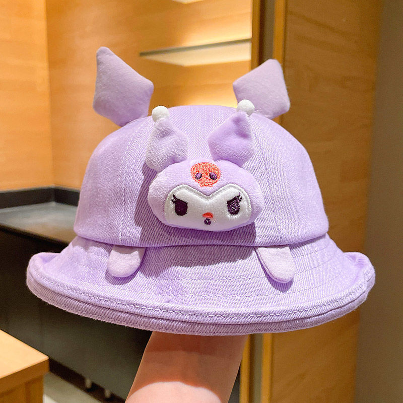 Newstar Anime Kids kuromi hat Children's cartoon cute Kuromi basin hat Sunhats for boys and girls