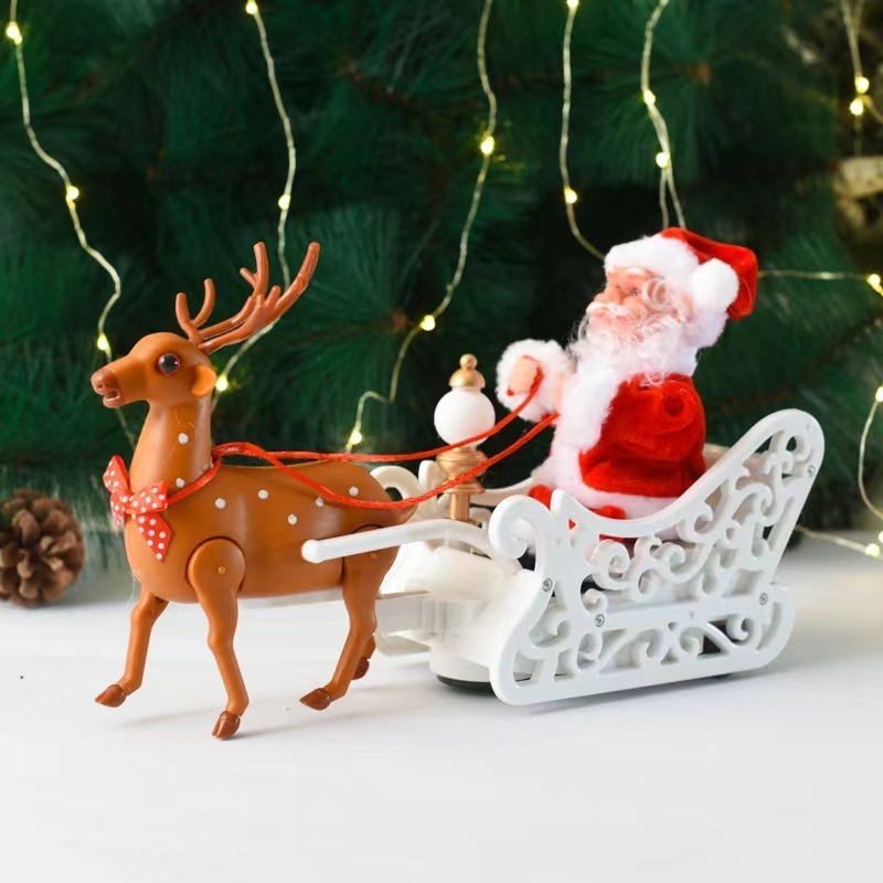 Christmas decorations LED Lamp Ladder Santa Claus Doll Outdoor Ornament for Christmas Tree Party Door Wall Decoration