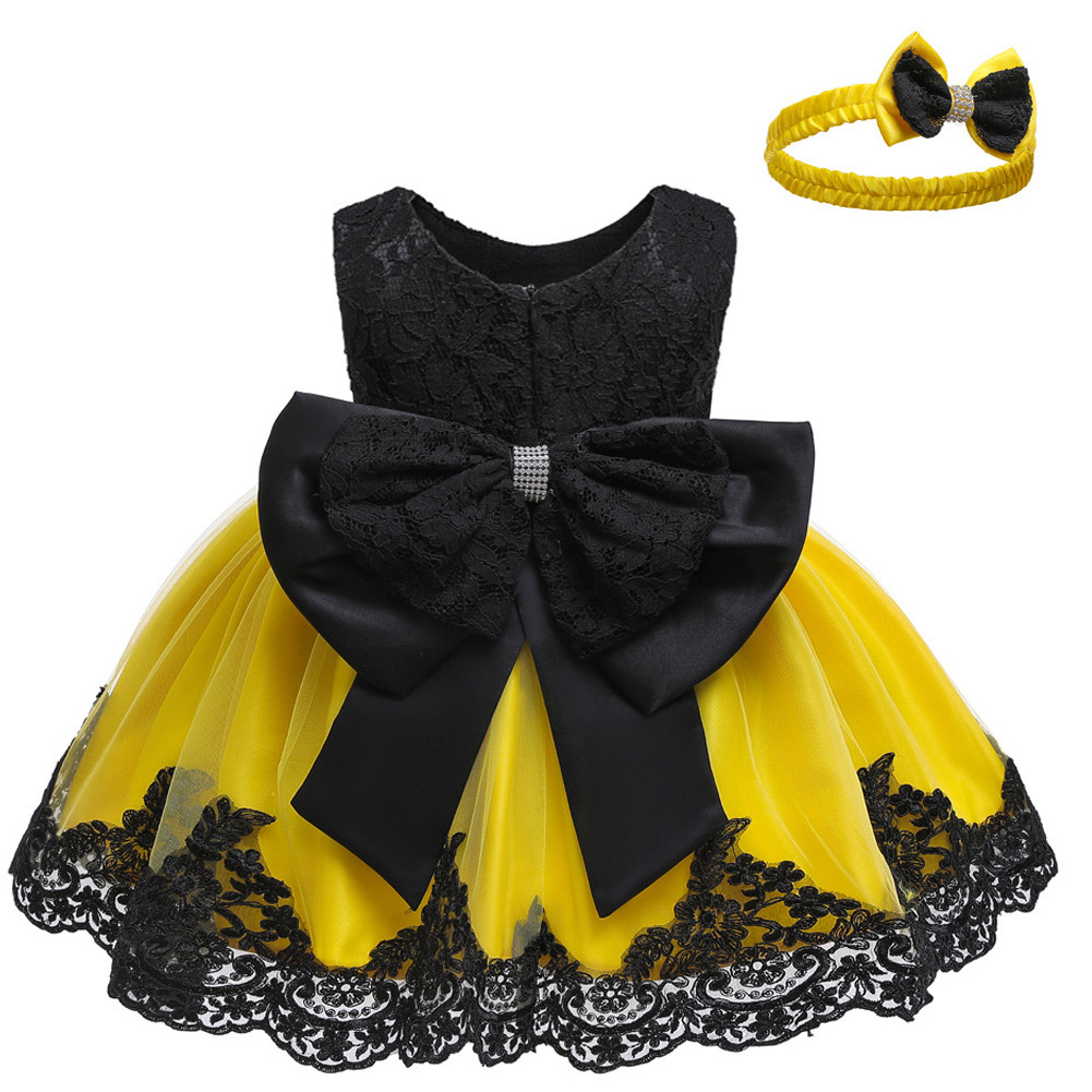 New star Baby Dresses Flower Wedding Party Princess Dress Newborn Baby Girls first birthday dress