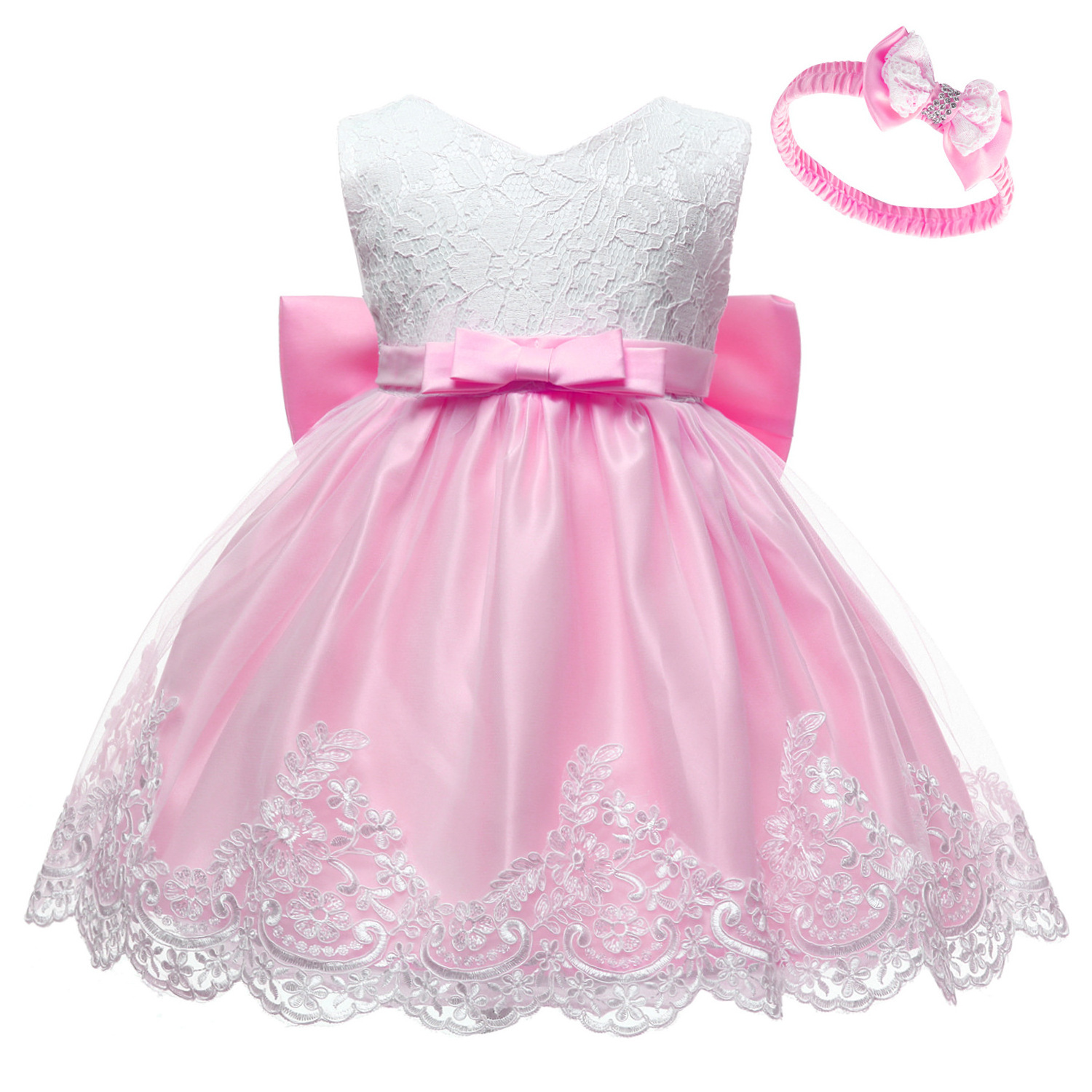 New star Baby Dresses Flower Wedding Party Princess Dress Newborn Baby Girls first birthday dress