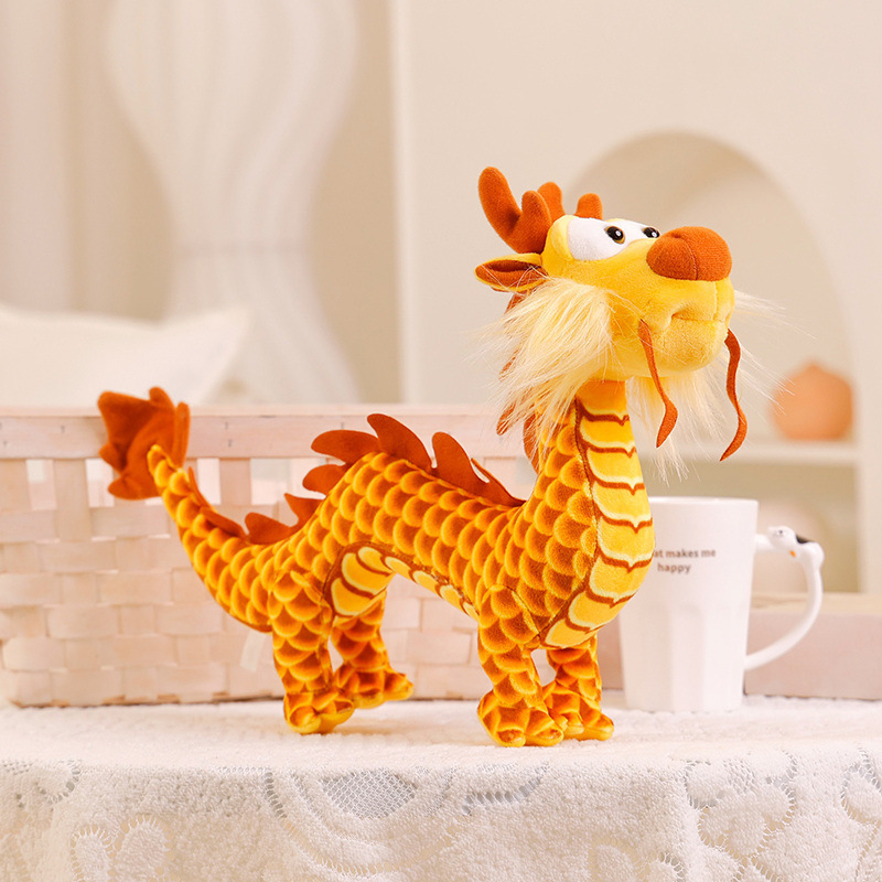 New style dragon mascot plush toy simulates Cute the Chinese dragon doll annual meeting gifts wholesale