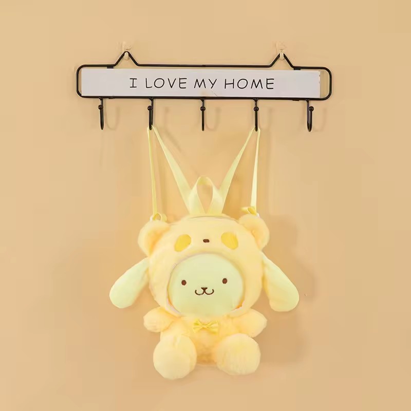 Cartoon Kids Cinnamoroll  Plush Backpack Kuromi plush Crossbody Bag My melody Pudding Dog Plush Doll Backpack