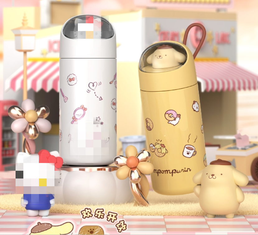 Kuromi Kawaii Thermos Cup  Cinnamoroll kuromi  Anime Cartoon Portable  double layer vacuum cup Children Gift