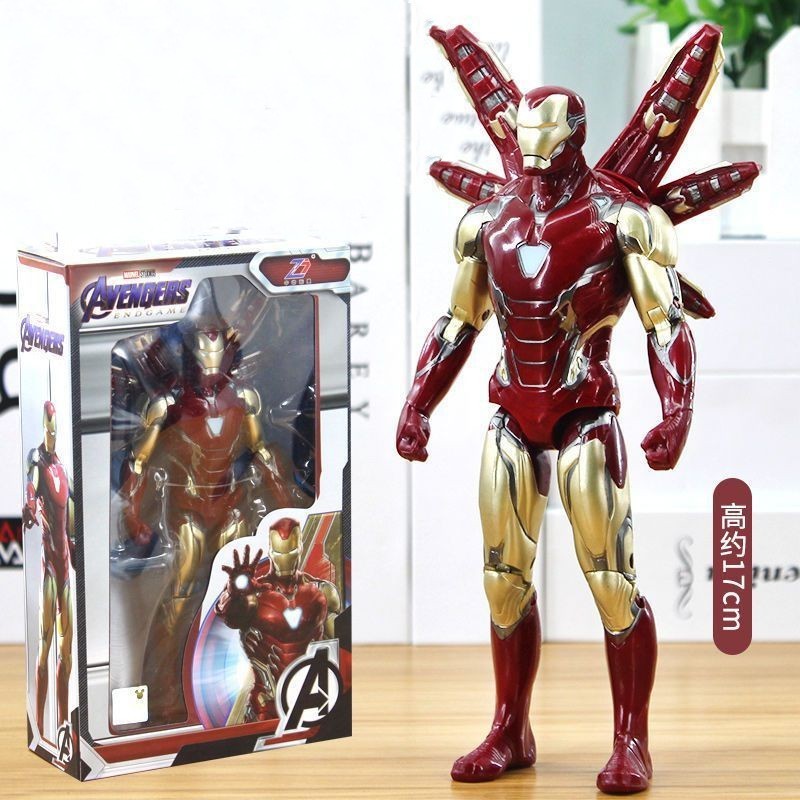 Wholesale 18 cm IronMan Joint mobility  PVC Toys Spiderman  AmericaCaptain Hero  box-packed model PVC toy