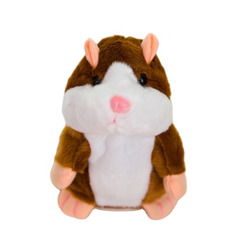 QY Spot wholesale custom Lovely Mimicry Pet Plush Toy Repeats What You Say Talking Hamster For Kids