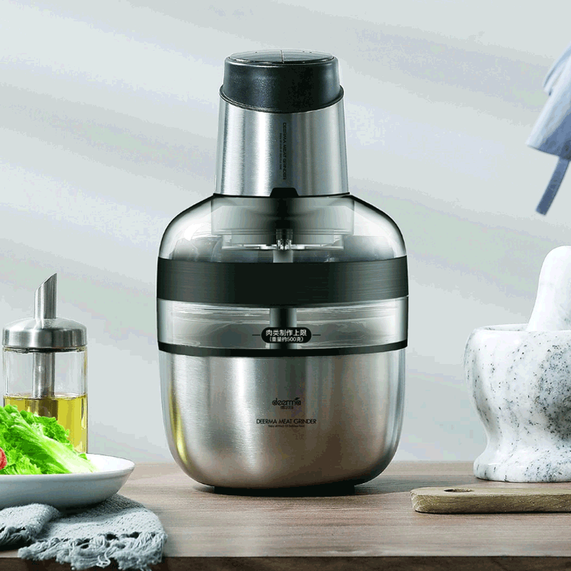 2019 XIAOMI Deerma DEM-JR01 1.8L Stainless Steel Meat Grinder FoodBlender Electric Grinder Automatic Mincing Machine Household