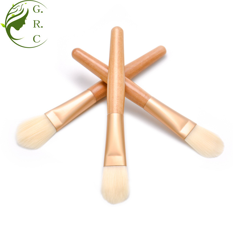 Best Quality Small Mini Single Custom Logo Make Up With Cosmetic Private Label Kabuki Makeup Mask Liquid Foundation Brush