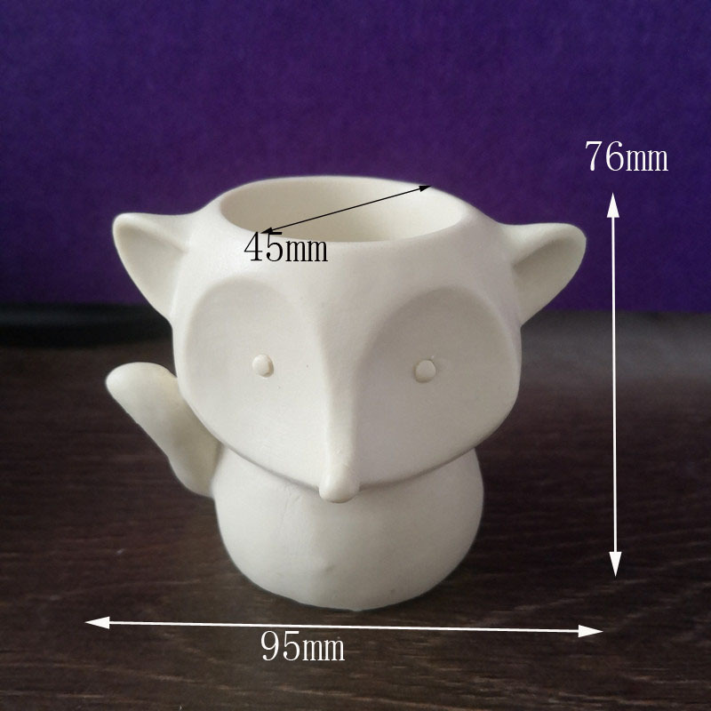 Fox Candle Holder Food grade silicone mold Plaster Aromatherapy mold drop glue resin craft succulent plant pot