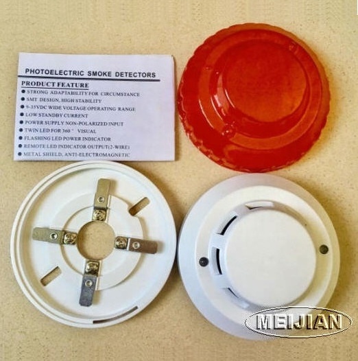 Fire Alarm Wired Conventional Photoelectric 4wired cigarette smoke detector