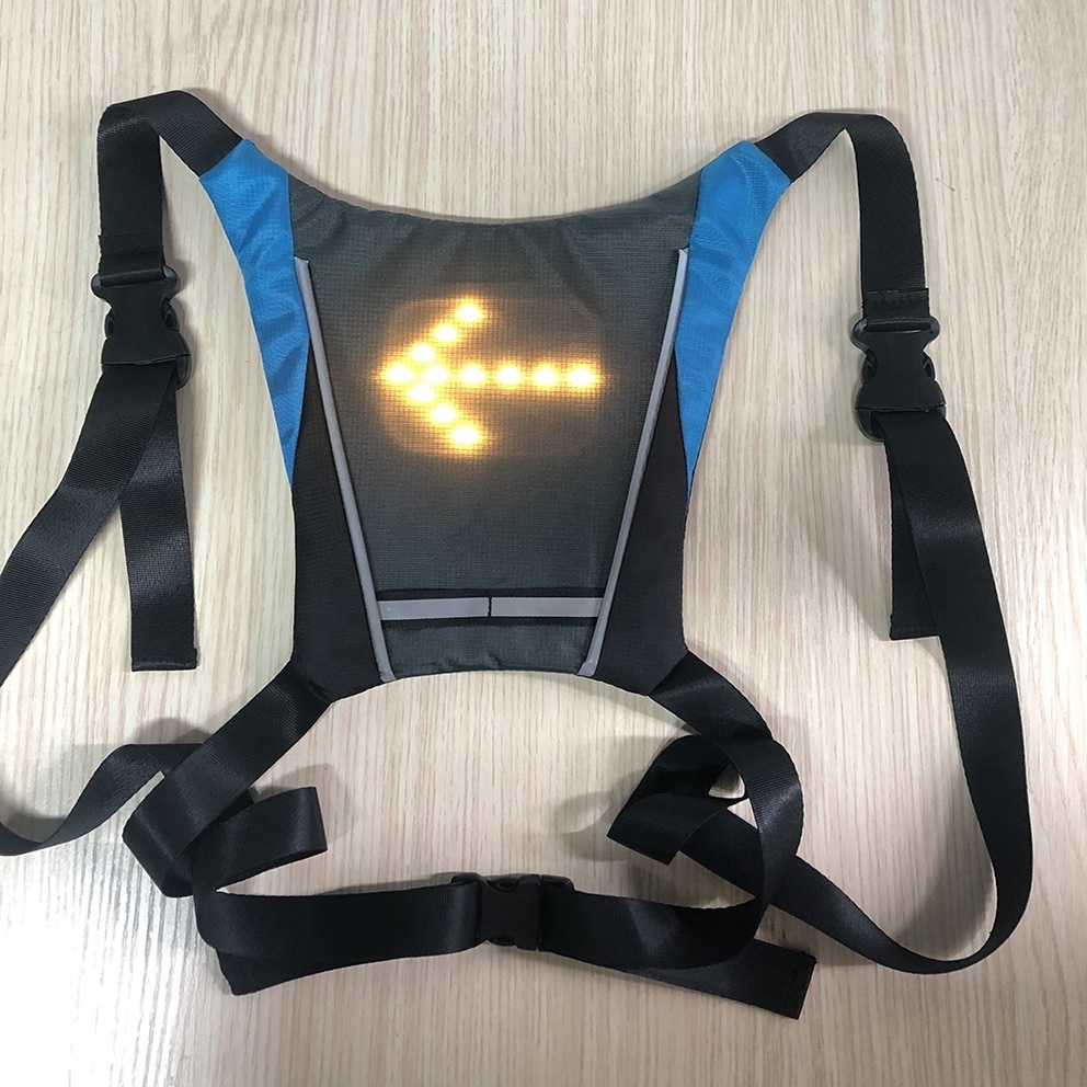 30 leds reflective safety vest turn signal green led flash running reflective vest