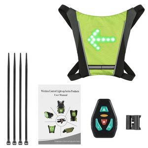 Turn Signal USB Rechargeable LED High Visibility Traffic Road LED Warning Safety Gilet 30 Leds Cycling Vest For Men Women