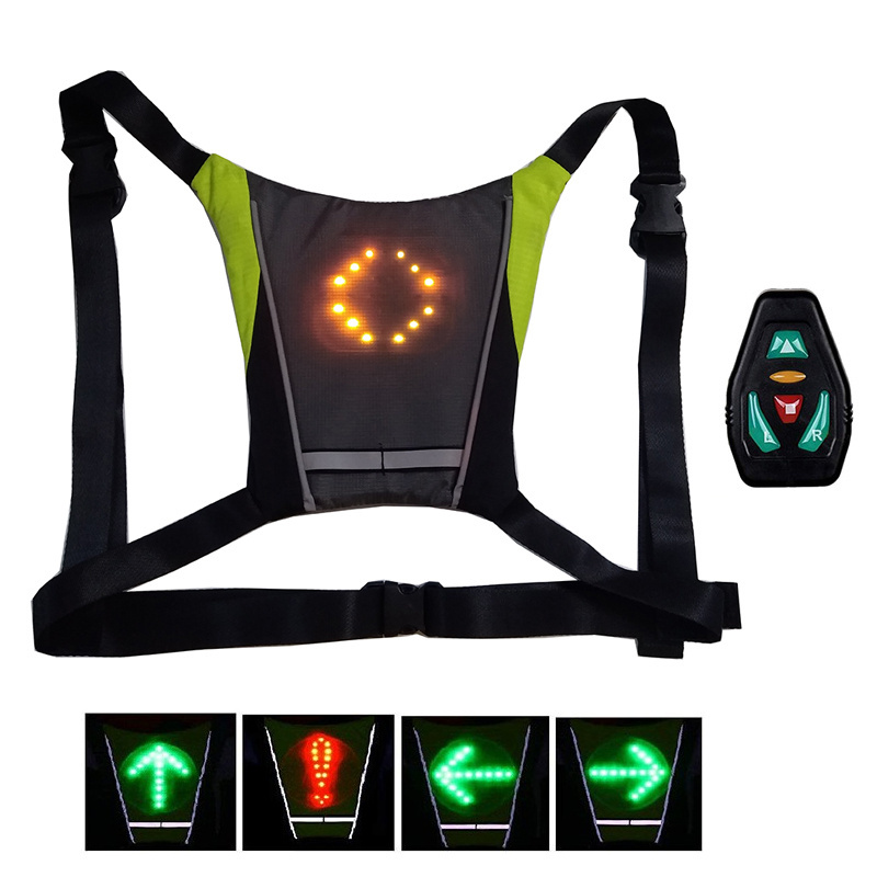 Led Turn Signal Light Reflective Luminous Safety Night Cycling Running Walking Hiking Safety Vest