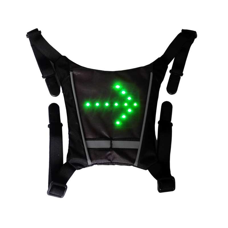 Backpack Led Light Turn Signal Attachment For Bike Backpack, Led Bike Cycle Backpack Cycling Vest