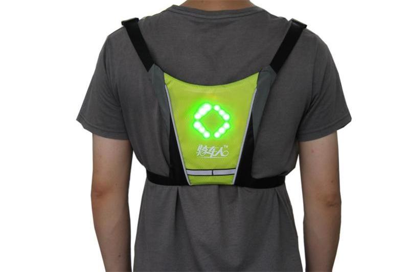 High Visibility Light Reflective LED Turn Signal Vest Adjustable Night Safety Running LED Vest