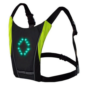 High Visibility Light Reflective LED Turn Signal Vest Adjustable Night Safety Running LED Vest