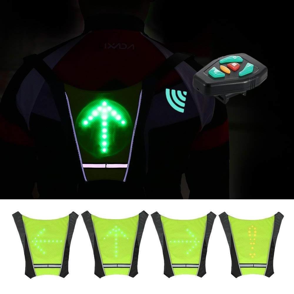 High visibility safety winter night sports safety jackets led turn signal vest