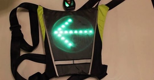 High visibility safety winter night sports safety jackets led turn signal vest