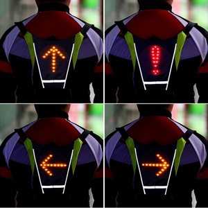 High visibility safety winter night sports safety jackets led turn signal vest