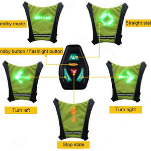 Safety LED Reflective Gear Reflective Running LED Turn Signal Vest Adjustable Elastic Belt Night Walkers Bikers