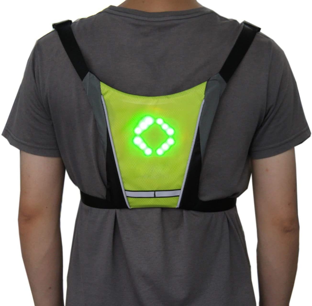 Safety LED Reflective Gear Reflective Running LED Turn Signal Vest Adjustable Elastic Belt Night Walkers Bikers