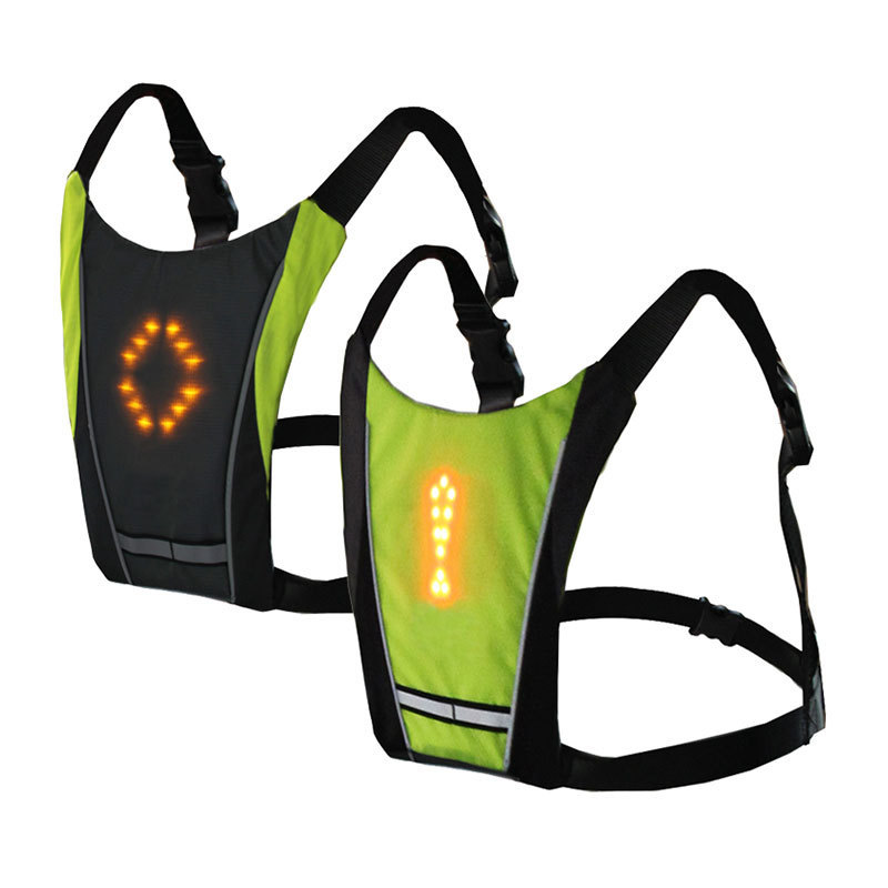 For safety unique present visible smart traffic lights jacket led turn signal vest for running cycling