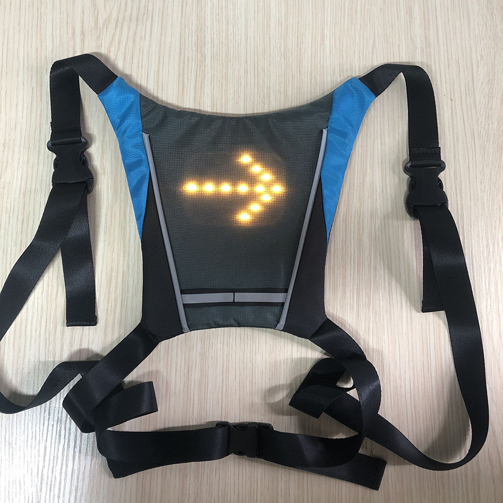 2022 Popular Led Light Night Running Vest Reflective Running Vest Front Light Gilet Outdoor Running Light