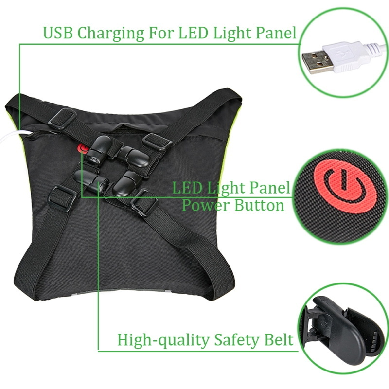 Backpack Led Light Turn Signal Attachment For Bike Backpack, Led Bike Cycle Backpack Cycling Vest