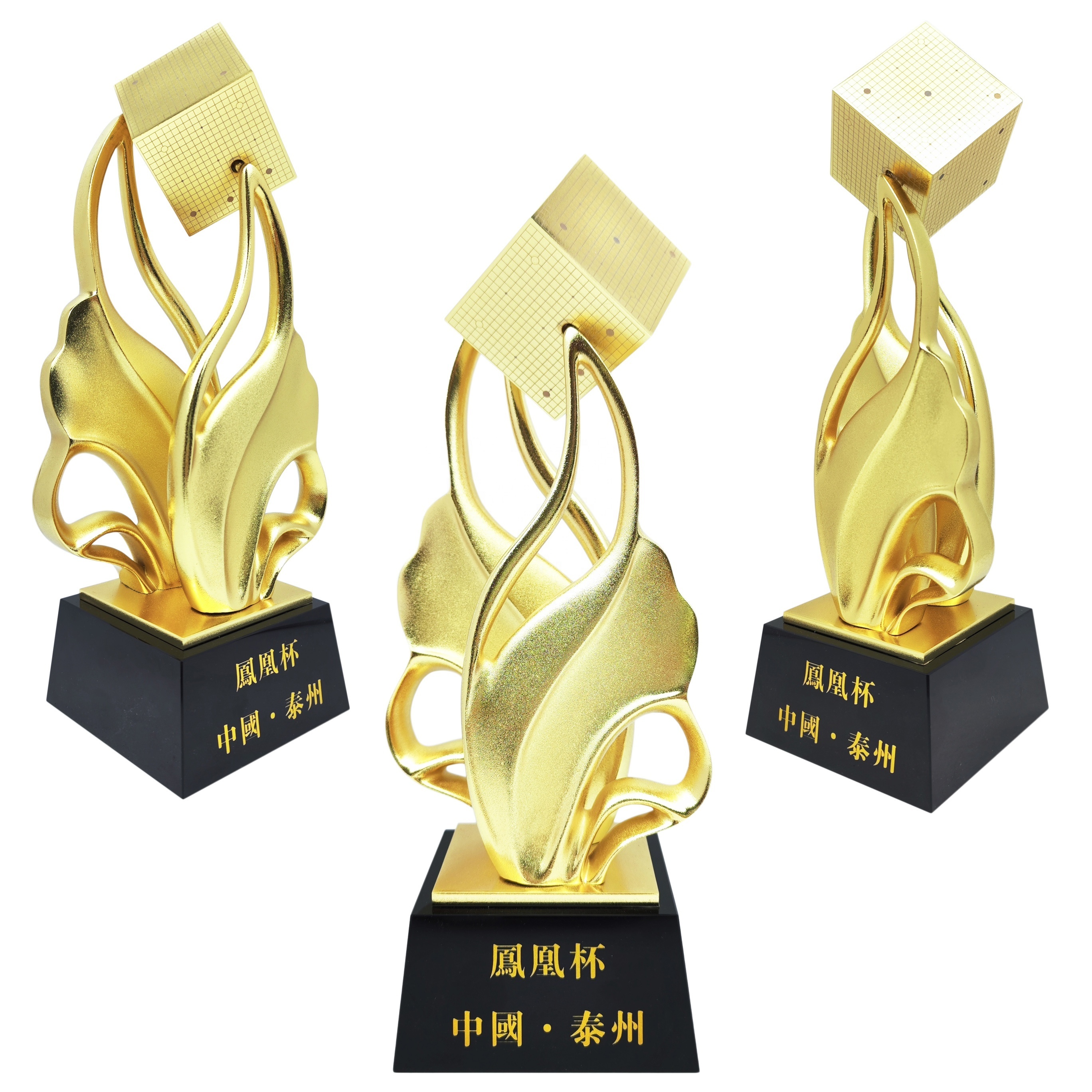 Customized Production Enterprise Company Annual Meeting School Trophy Poker Trophy Silver Awards Cups Metal Silver Trophy Tray