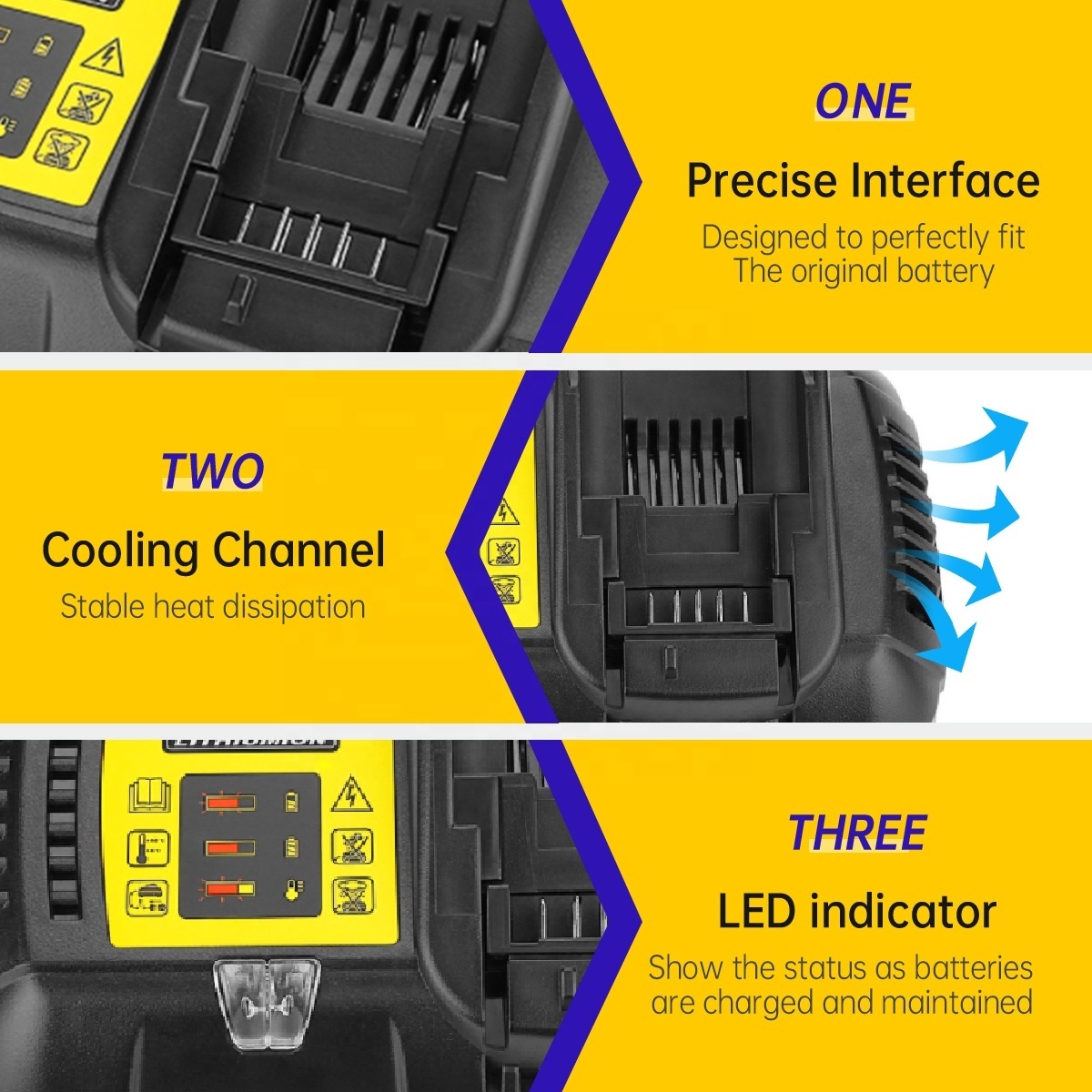 Best Sale 4.5A Li-ion Replacement Charger for Dewalt 20v Battery Charger DCB118 Cordless Drill Batteries DCB112 DCB200