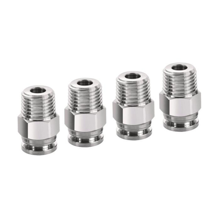 High Quality Custom Cnc Turning Air Hose Connector Fittings Stainless Steel Fittings