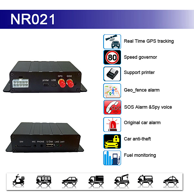 speed limiter for vehicles with GPS tracker recorder