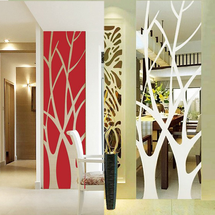 NEW 2020 Modern Mirror Removable Style Decal Tree Art Mural Wall Stickers Home Decoration Tree Mirror Stickers