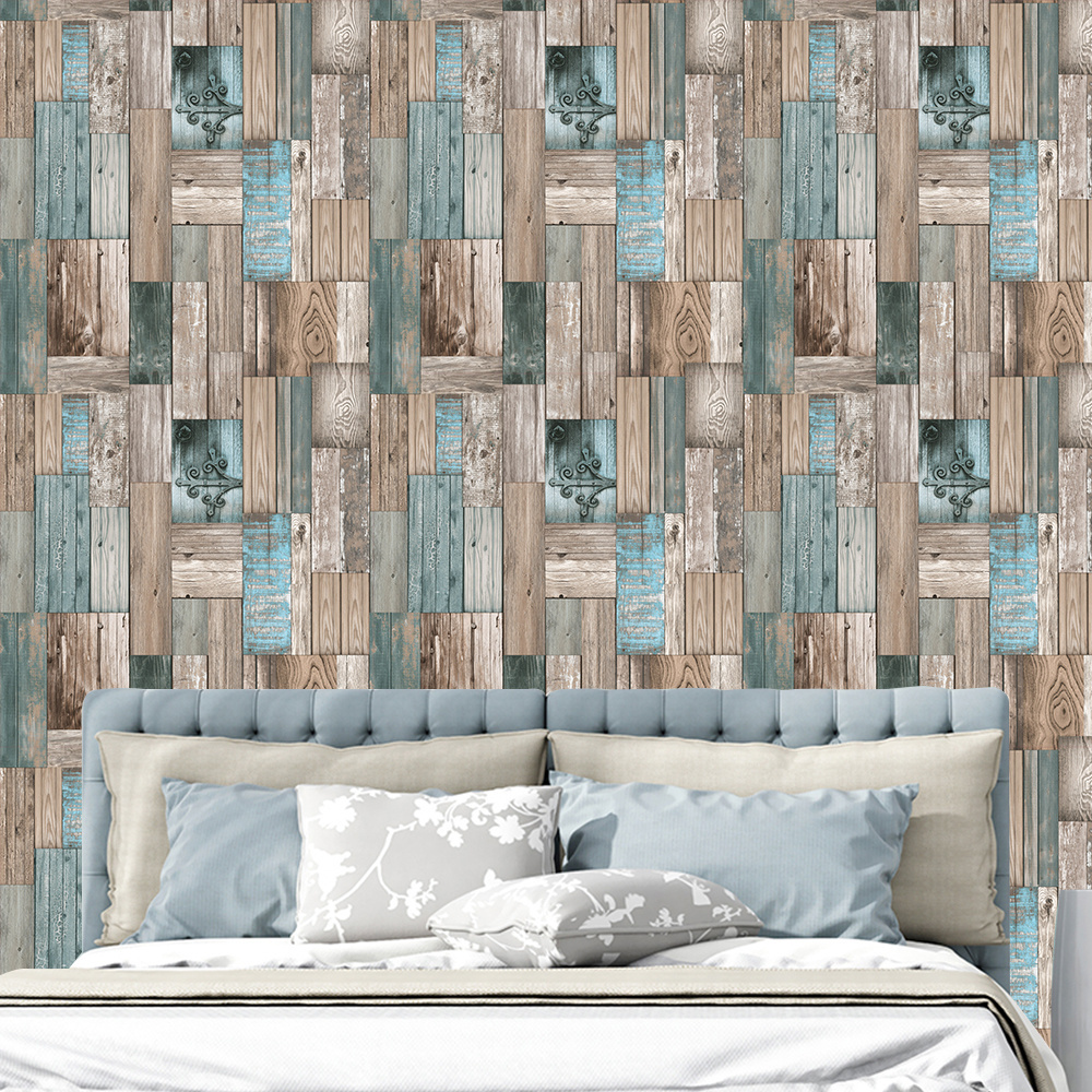 Retro Nostalgia Wood Panel Wood Grain Wallpaper Living Room Dining Room Vinyl Wall Paper Rolls Wallpapers/wall Coating