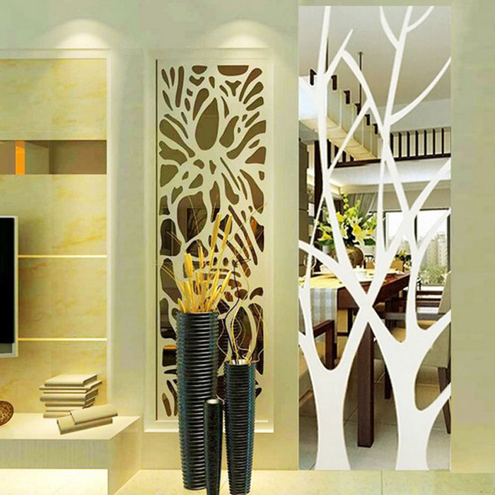 NEW 2020 Modern Mirror Removable Style Decal Tree Art Mural Wall Stickers Home Decoration Tree Mirror Stickers