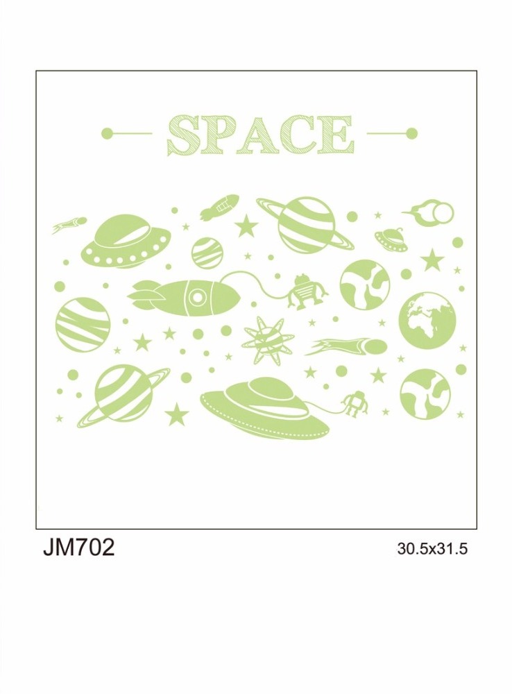 Universe Planet Spaceship Glow in the Dark Luminous Sticker for Room Decor