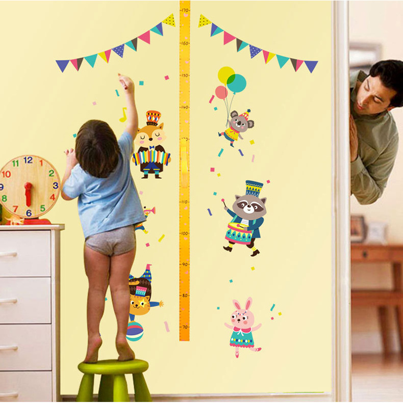 3D Giraffe Growth Chart Height Measurement Magnetic Wall Sticker