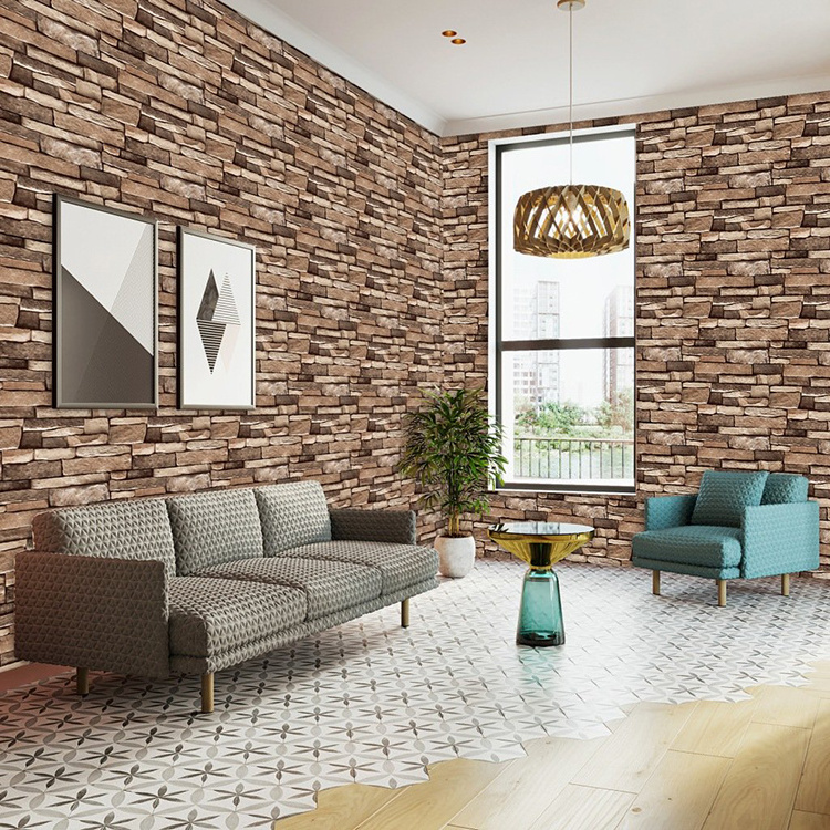 3d Brick Design Decorative Pvc Wall Covering Self-adhesive Wallpaper PVC Wall Stickers