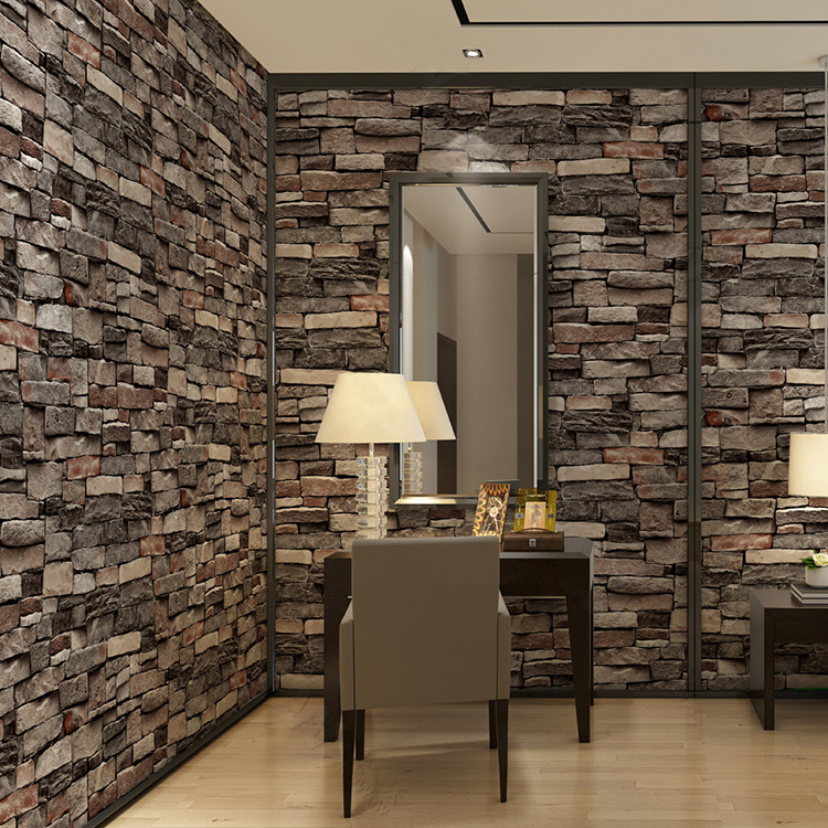 3d Brick Design Decorative Pvc Wall Covering Self-adhesive Wallpaper PVC Wall Stickers