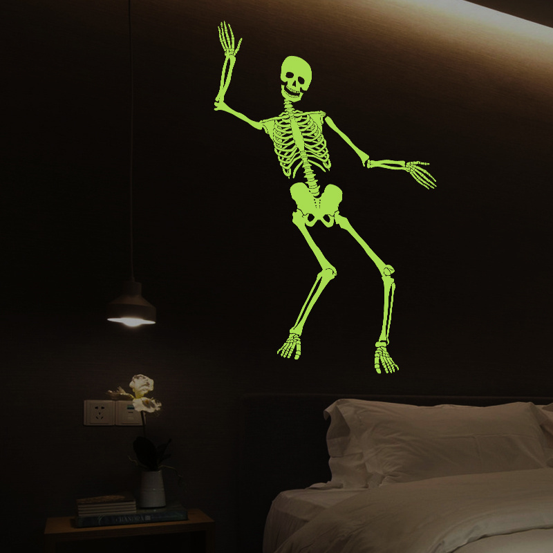 Super Bright Dancing Skeleton Glow in the Dark Sticker Wall Sticker