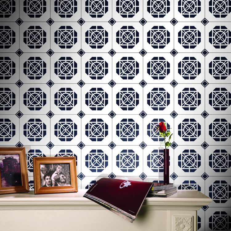 Geometry Removable Bathroom Wall Backsplash Shower Tile Sticker