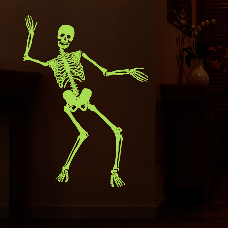 Super Bright Dancing Skeleton Glow in the Dark Sticker Wall Sticker