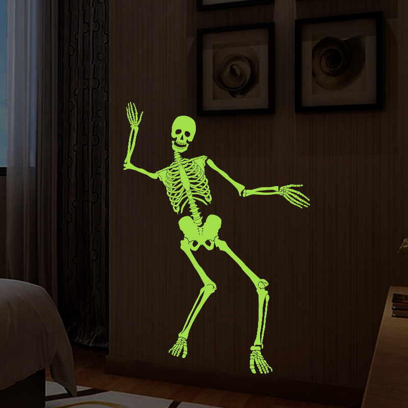 Super Bright Dancing Skeleton Glow in the Dark Sticker Wall Sticker