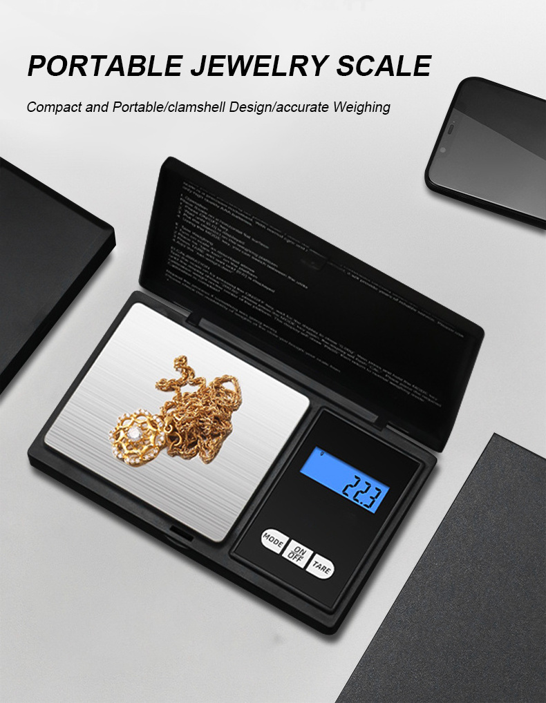 200g 0.01g Mini Gold Jewelry Gram Scale Balanza Digital Weighing Scales Portable Electronic Balance Weight Food Weighing Scales